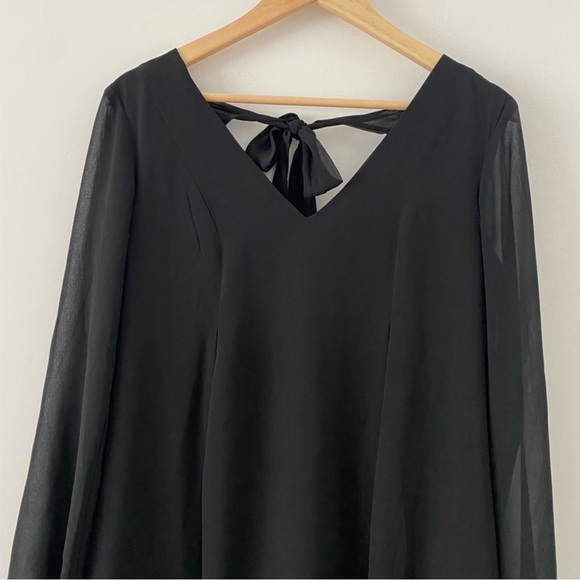 BCBG Black Chiffon Mini Dress - Picture 8 of 12